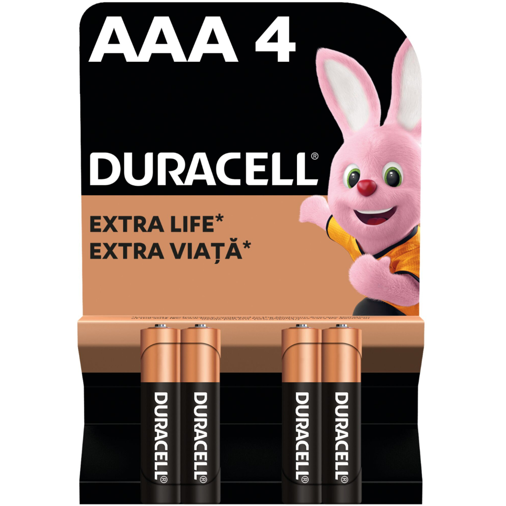 Батарейка Duracell AAA MN2400 LR03 * 4 (5000394052543 / 81545421)