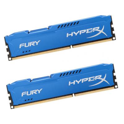 Модуль пам'яті для комп'ютера DDR3 8Gb (2x4GB) 1866 MHz HyperX Fury Blu Kingston Fury (ex.HyperX) (HX318C10FK2/8)