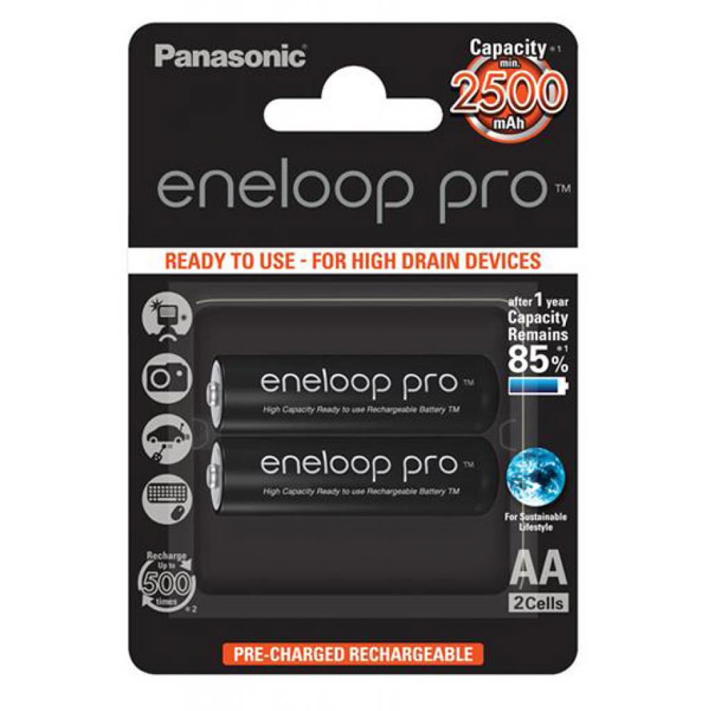 Акумулятор Panasonic Eneloop Pro AA 2500mAh NI-MH * 2 (BK-3HCDE/2BE)