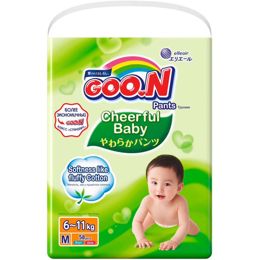 Підгузок GOO.N Cheerful Baby Трусики 6-11 кг M 58 шт (853734)