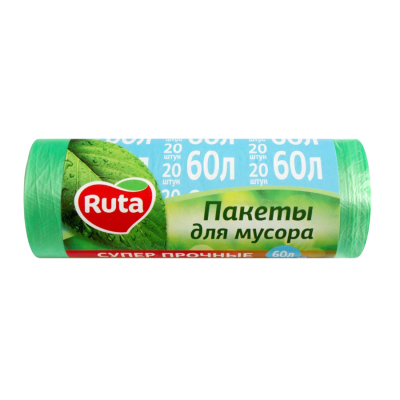 Пакети для сміття Ruta 60 л 20 шт. (4820023747241)