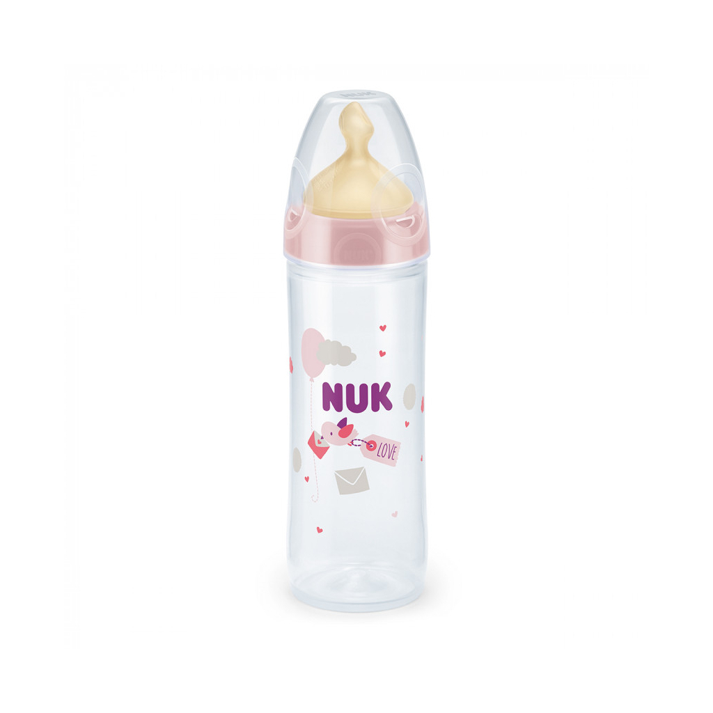 Пляшечка для годування Nuk First Choice New Classic Birds з латексною соскою р 2, 250 м (3954106)