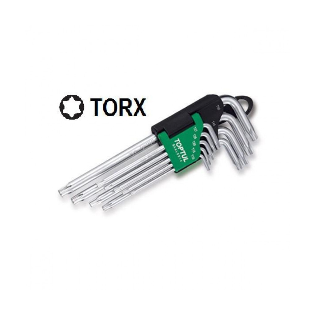 Набір інструментів Toptul ключів TORX Г-обр. T10-T50 9од. довгих (GAAL0914)