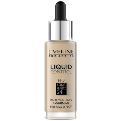 Тональна основа Eveline Cosmetics Liquid Control HD Mattifying Drops Foundation 005 - Ivory 32 мл (5901761961850)