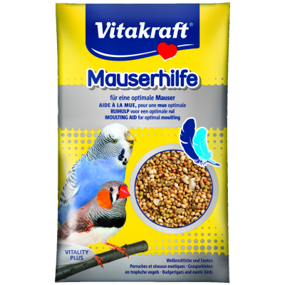 Вітаміни для птахів Vitakraft Mauserhilfe для хвилястих та екзотичних папуг 20 г (під час линьки) (4008239213112)