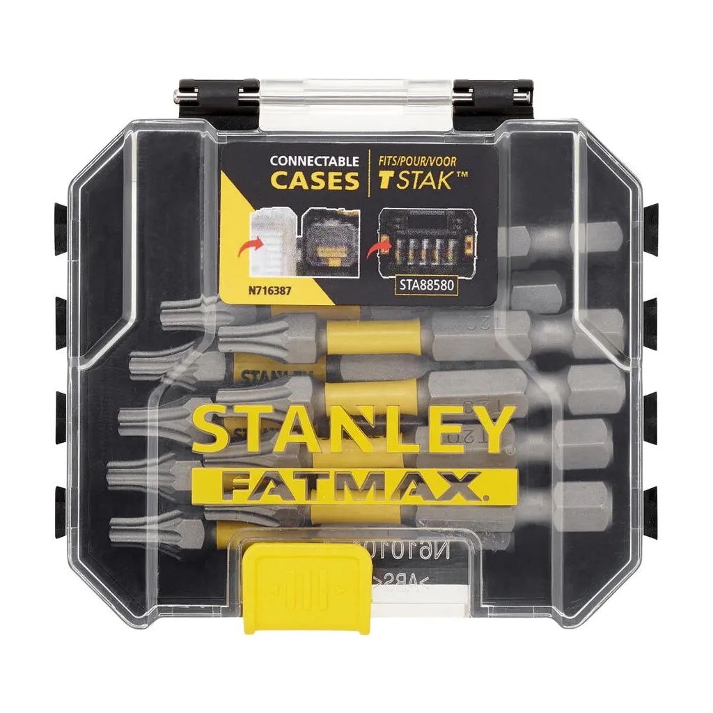 Набір біт Stanley FatMax, Torx, T20, L = 50 мм, 10 шт, кейс (STA88574)