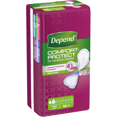 Урологічні прокладки Depend Comfort-Protect Mini Pads 14 шт. (5029053561646)