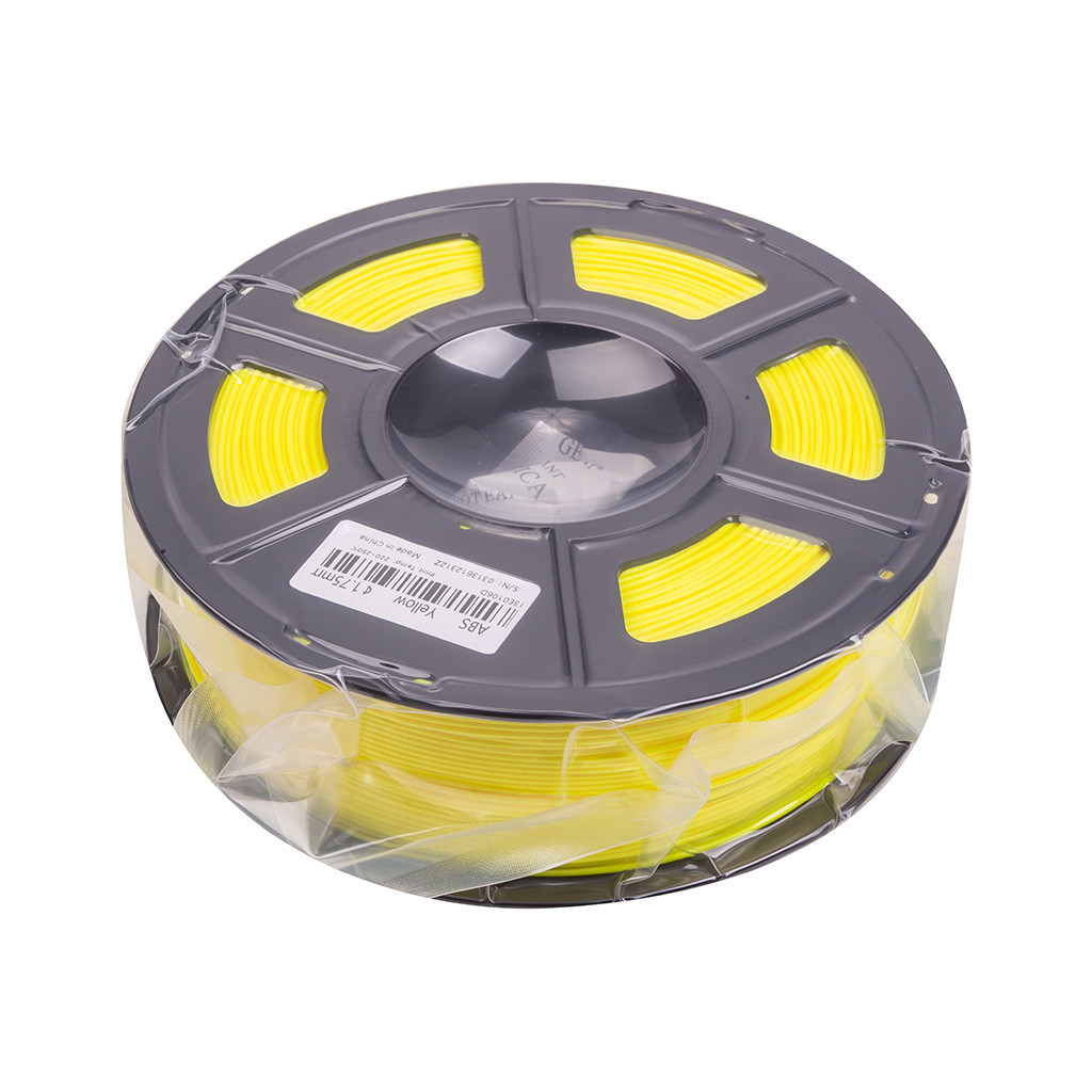 Пластик для 3D-принтера PowerPlant ABS, 1.75 мм, 1kg, yellow (PT812899)