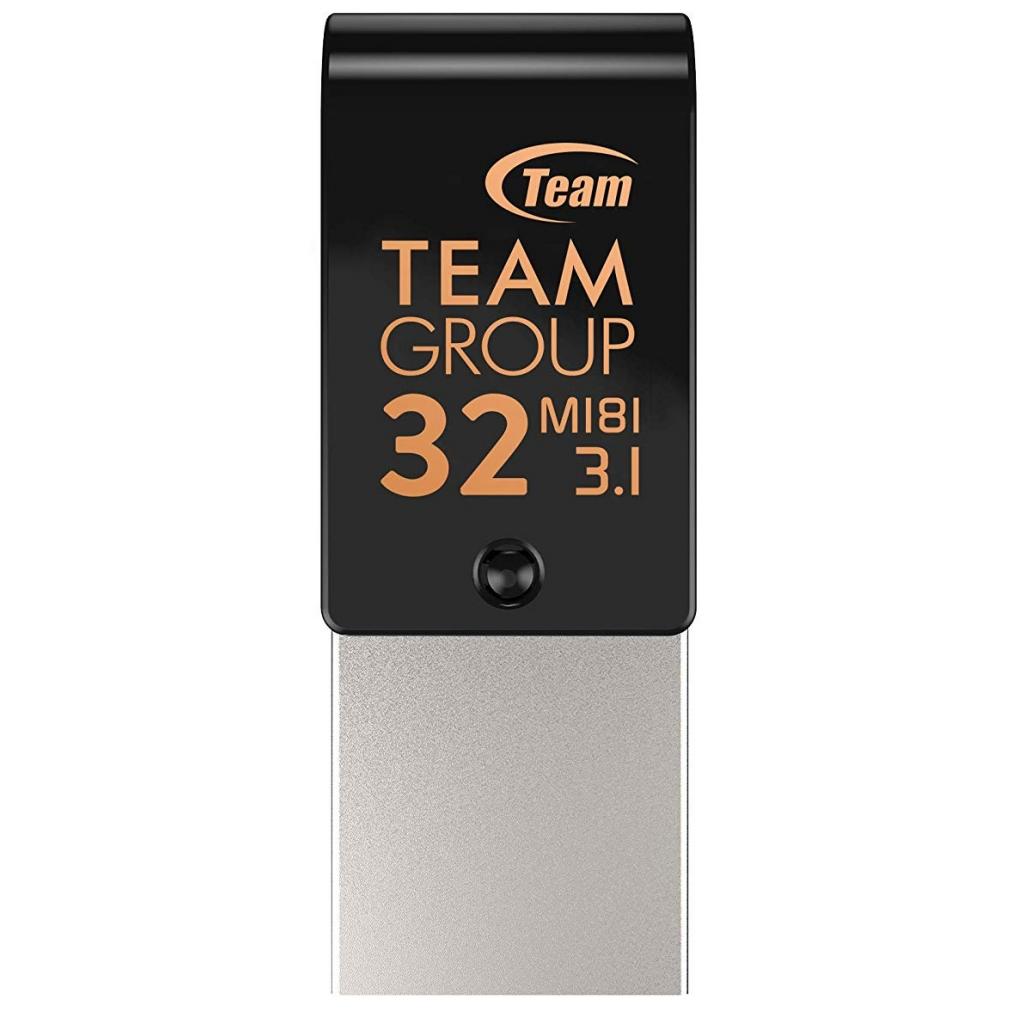 USB флеш накопичувач Team 32GB M181 Black USB 3.1/Type-C (TM181332GB01)