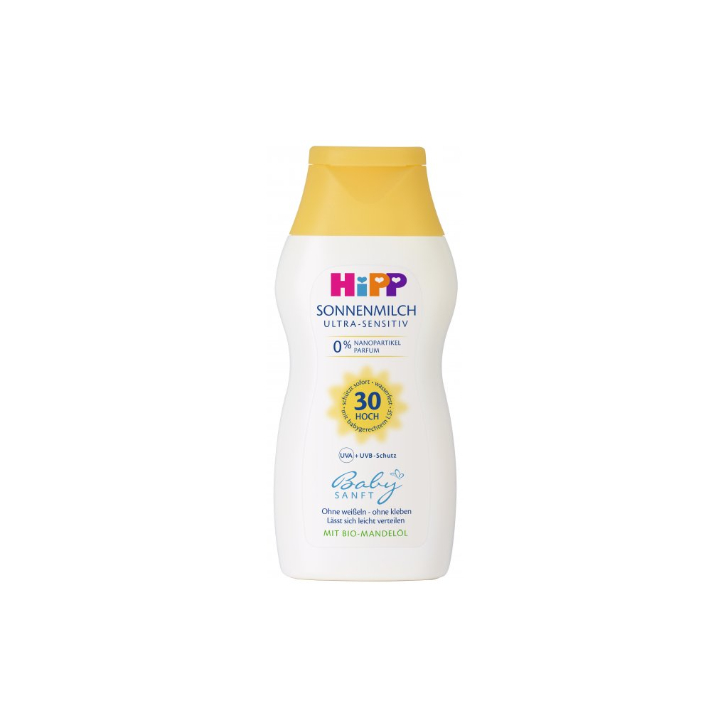 Дитяче молочко HiPP Babysanft сонцезахисне SPF30 200 мл (3105449)