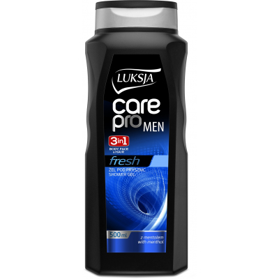 Гель для душу Luksja Care Pro Men 3 in 1 Fresh 500 мл (5900998006624)