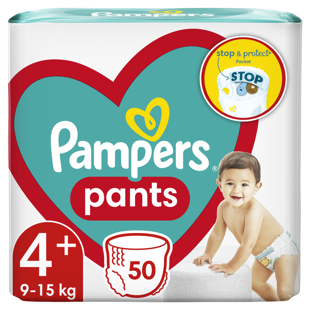 Підгузок Pampers трусики Pants Maxi Plus Розмір 4 (9-15 кг) 50 шт (8006540069295)