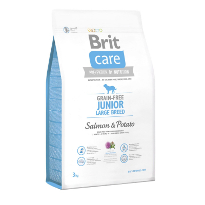 Сухий корм для собак Brit Care GF Junior Large Breed Salmon & Potato 3 кг (8595602510108)