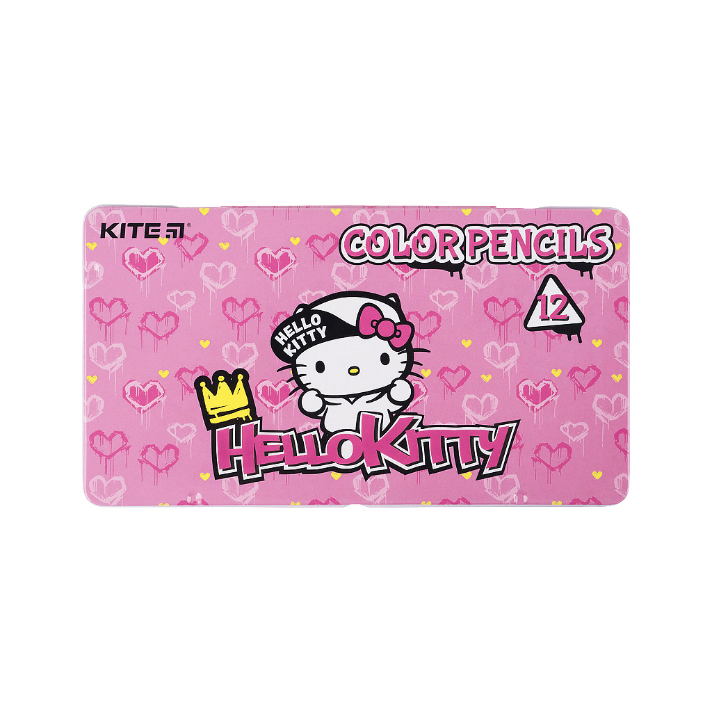 Олівці кольорові Kite Hello Kitty тригранні 12 шт (HK21-058)