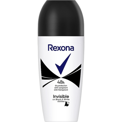 Антиперспірант Rexona Invisible On Black+White невидимий 50 мл (8710847860843)