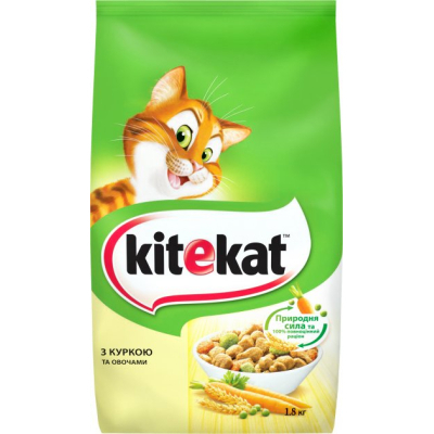 Сухий корм для кішок Kitekat Курка з овочами 1.8 кг (5900951137884)