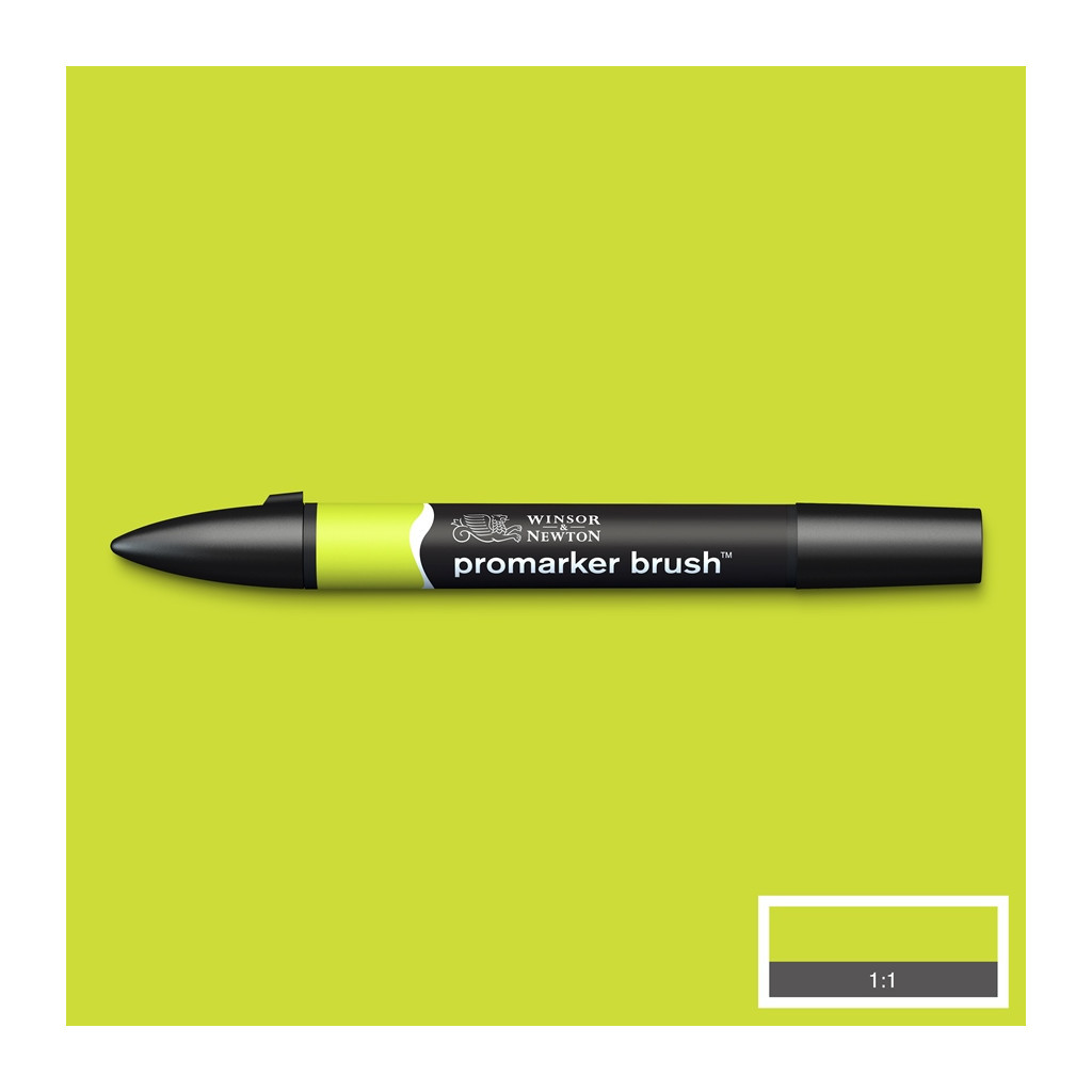 Маркер Winsor&Newton двосторонній Brushmarker, (G178) Зелений лайм (884955043165)