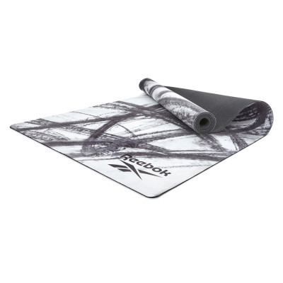 Килимок для йоги Reebok Natural Rubber Yoga Mat білий, сірий, мармур RAYG-11080OM (885652020923)