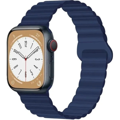 Ремінець до смарт-годинника Drobak Silicone Magnetic Link для Apple Watch All Series 38/40/41mm Midnight blue (898920)