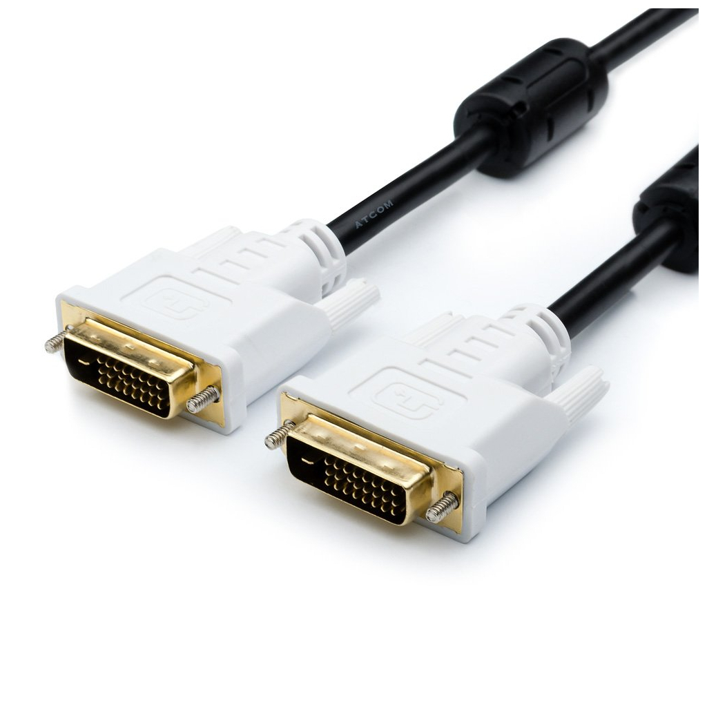 Кабель мультимедійний DVI to DVI 24+1pin, 5.0m Atcom (9149)