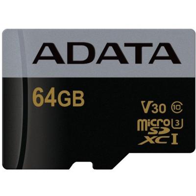 Карта пам'яті ADATA 64GB microSD class 10 UHS-I U3 V30 Premier Pro (AUSDX64GUI3V30G-R)