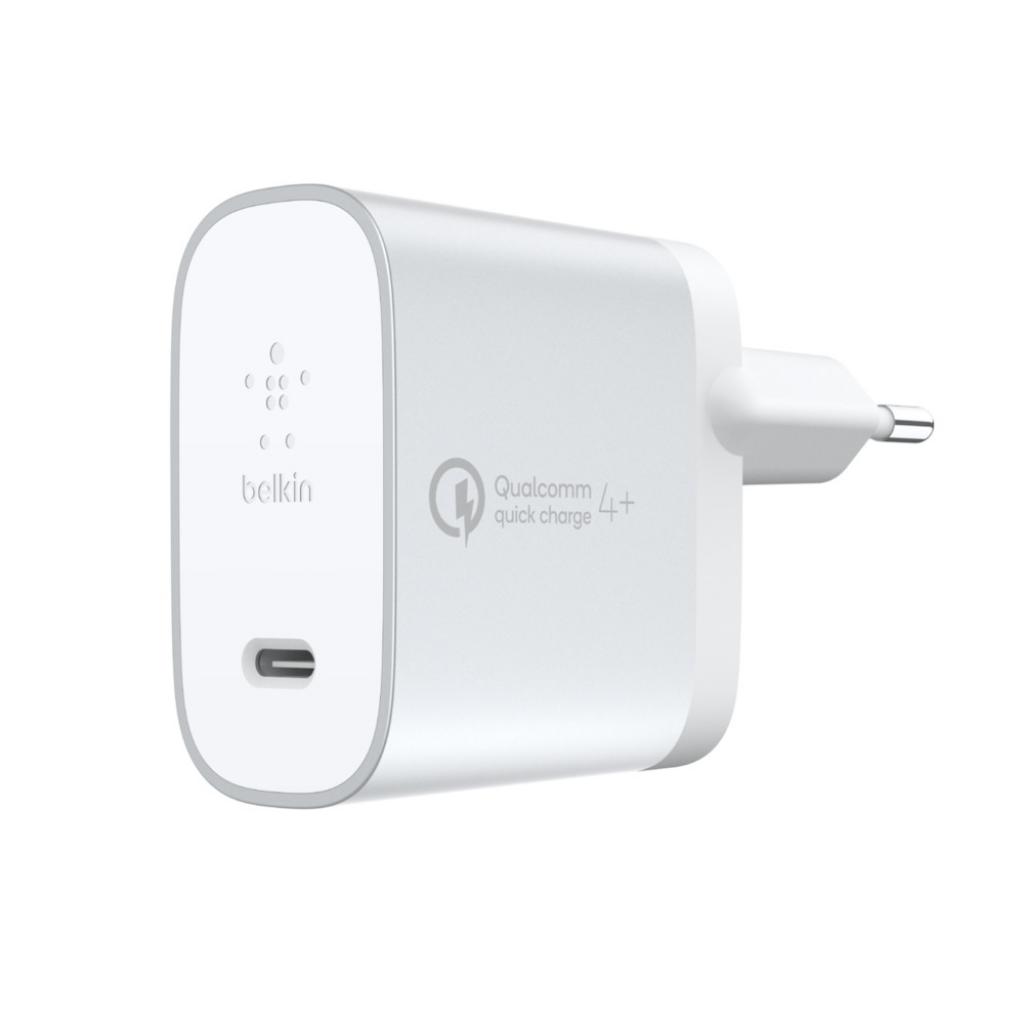 Зарядний пристрій Belkin Home Charger (27W) Power Delivery/Quick Charge 4.0, USB-C 1. (F7U074VF04-SLV)