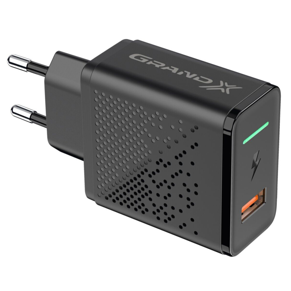 Зарядний пристрій Grand-X Fast Charge 5-в-1 QC 3.0, AFC, SCP,FCP, VOOC, 1 USB 22.5W (CH-850)