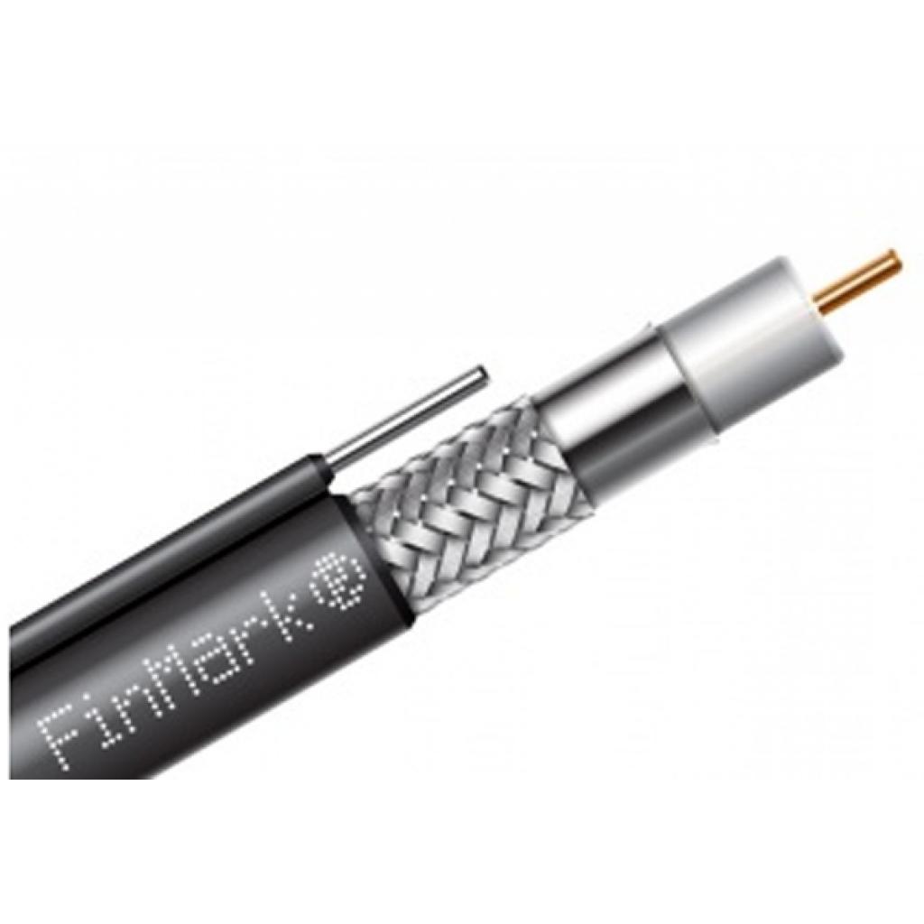 Кабель телевізійний FinMark RG-690, CCS, +steel wire, 305м, black (F690BVM_305_black)