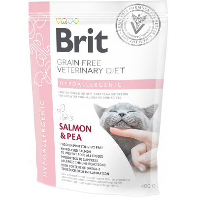 Сухий корм для кішок Brit GF VetDiets Cat Hypoallergenic 400 г (8595602528387)