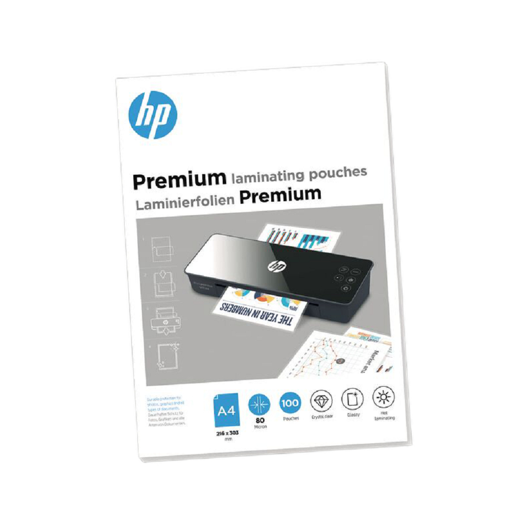 Плівка для ламінування HP Premium Laminating Pouches, A4, 80 Mic, 216x303, 100 pcs (9123) (838147)