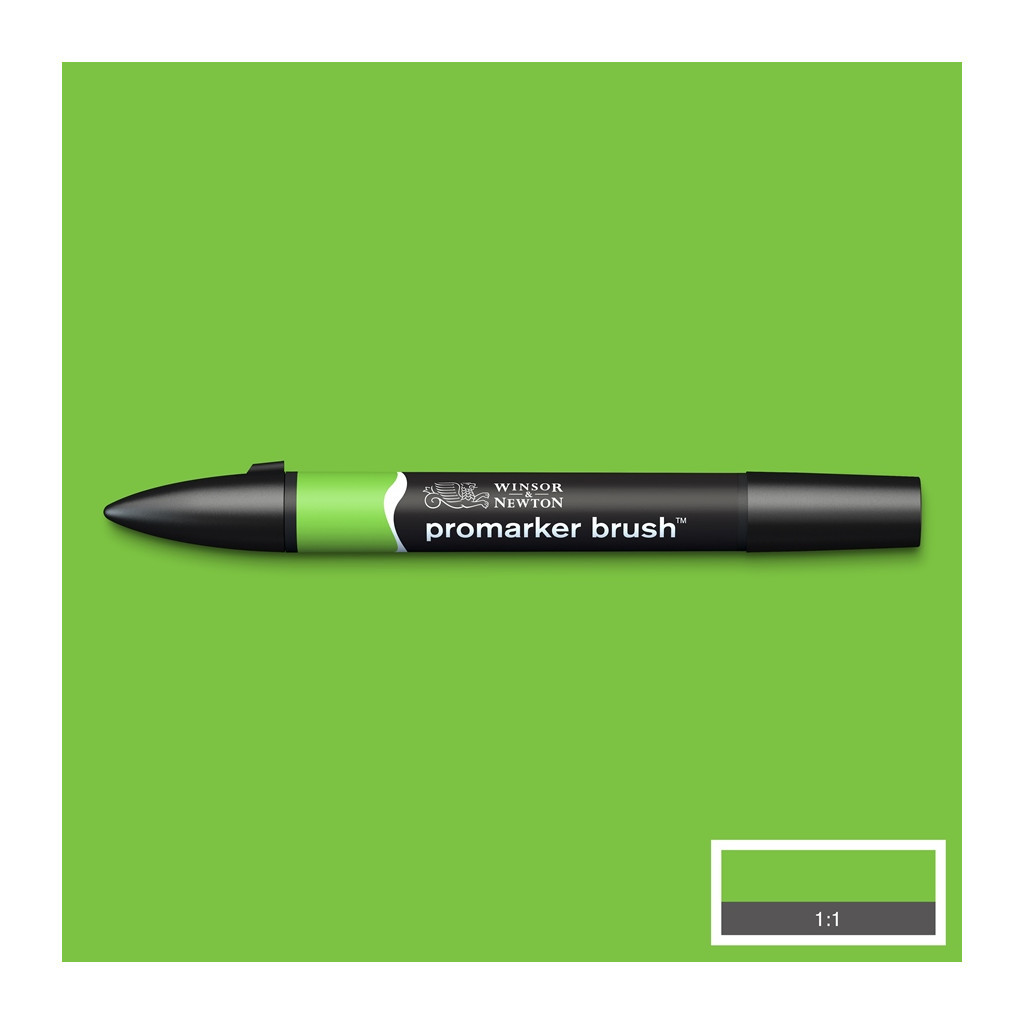 Маркер Winsor&Newton двосторонній Brushmarker, (G267) Яскраво-зелений (884955043158)