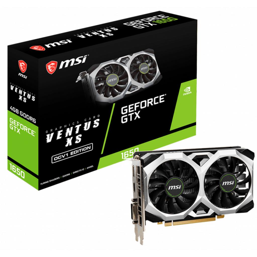 Відеокарта MSI GeForce GTX1650 4096Mb D6 VENTUS XS OC (GTX 1650 D6 VENTUS XS OCV2)